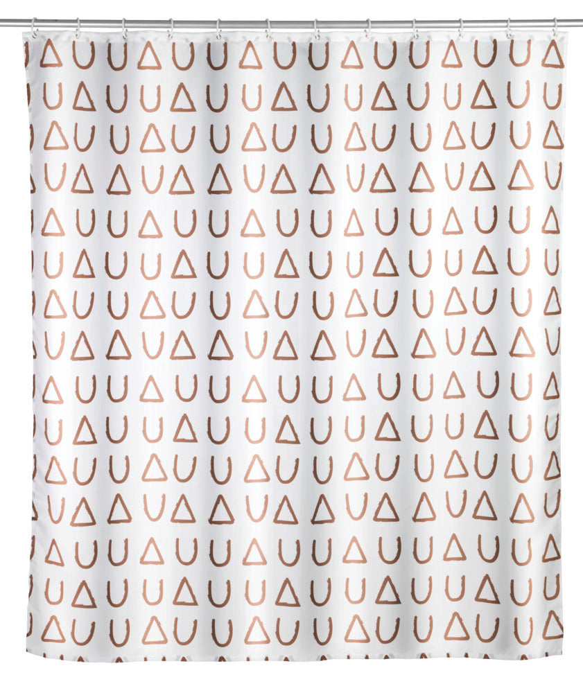 Dusjforheng Avila polyester beige 180 x 200 cm vaskbart forfra