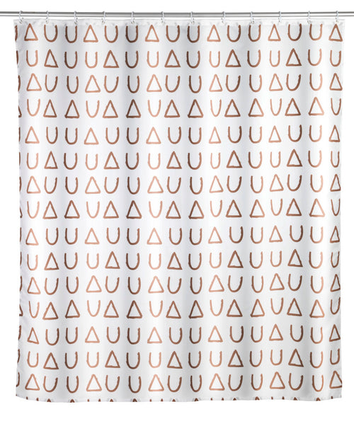Dusjforheng Avila polyester beige 180 x 200 cm vaskbart forfra