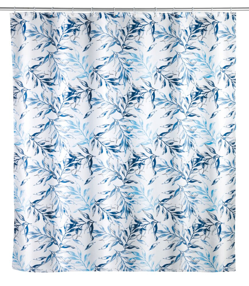Dusjforheng Catala anti-mugg polyester 180 x 200 cm blå forfra