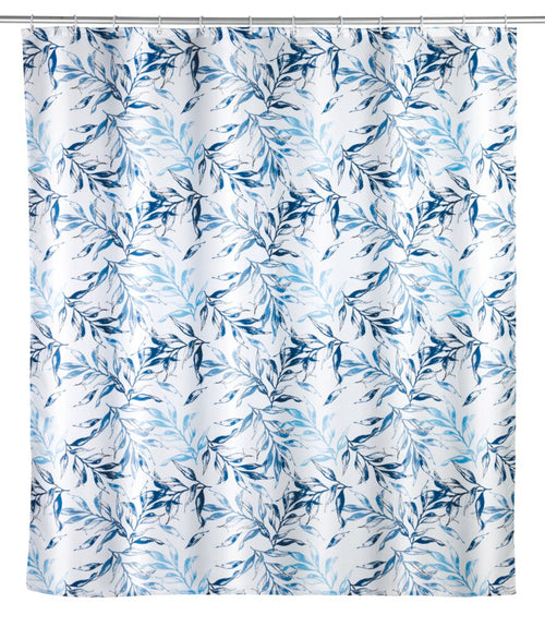 Dusjforheng Catala anti-mugg polyester 180 x 200 cm blå forfra