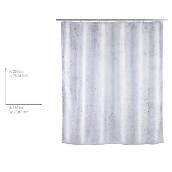 Dusjforheng Concrete polyester 180 x 200 cm vaskbart bakside