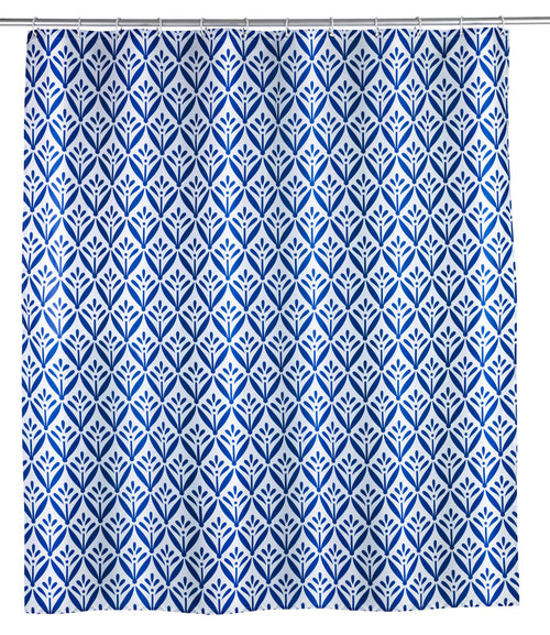 Dusjforheng Lorca blått polyester forfra