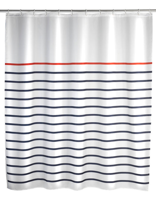 Dusjforheng Marine White 180×200 cm vaskbart forfra