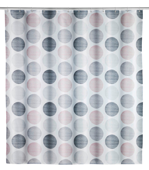 Dusjforheng Pastell Dots resirkulert polyester 180 x 200 cm forside