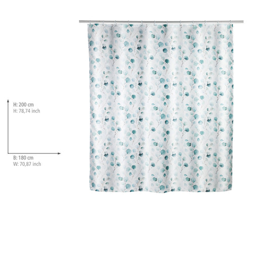 Dusjforheng Pioppo polyester grønn 180x200 cm detalj av materiale