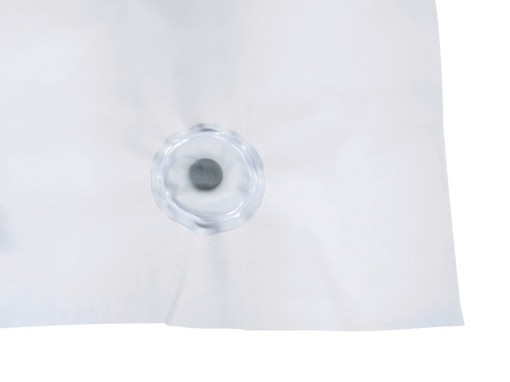 Dusjforheng Saoba hvit resirkulert plast - helhetsbilde