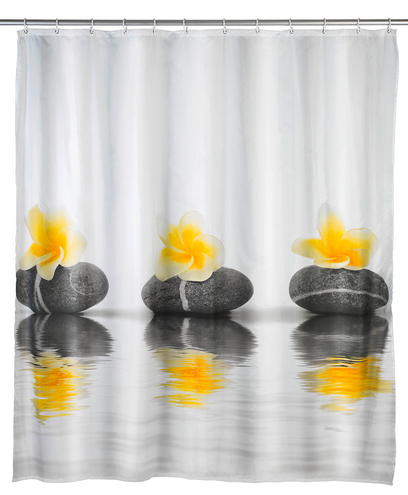 Dusjforheng Stones with Flower 180×200 cm forfra