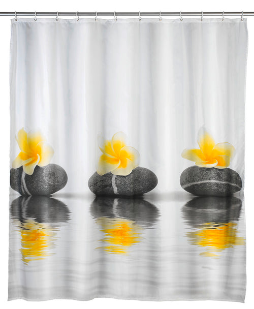 Dusjforheng Stones with Flower 180×200 cm forfra