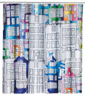 Dusjforheng Sunny City polyester 180 x 200 cm vaskbart forfra