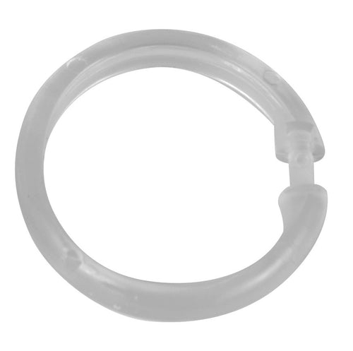 Dusjforhengringer 12 stk transparent plast - Wenko forfra