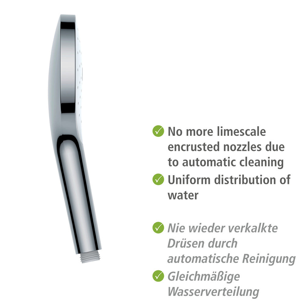 Nærbilde av overflate på Dusjhode Automatic Cleaning krom Ø 12 cm selvrensende