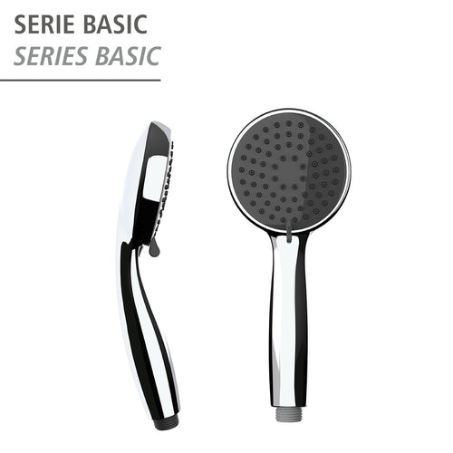 Dusjhode Basic grå Ø 10 cm ABS bakside