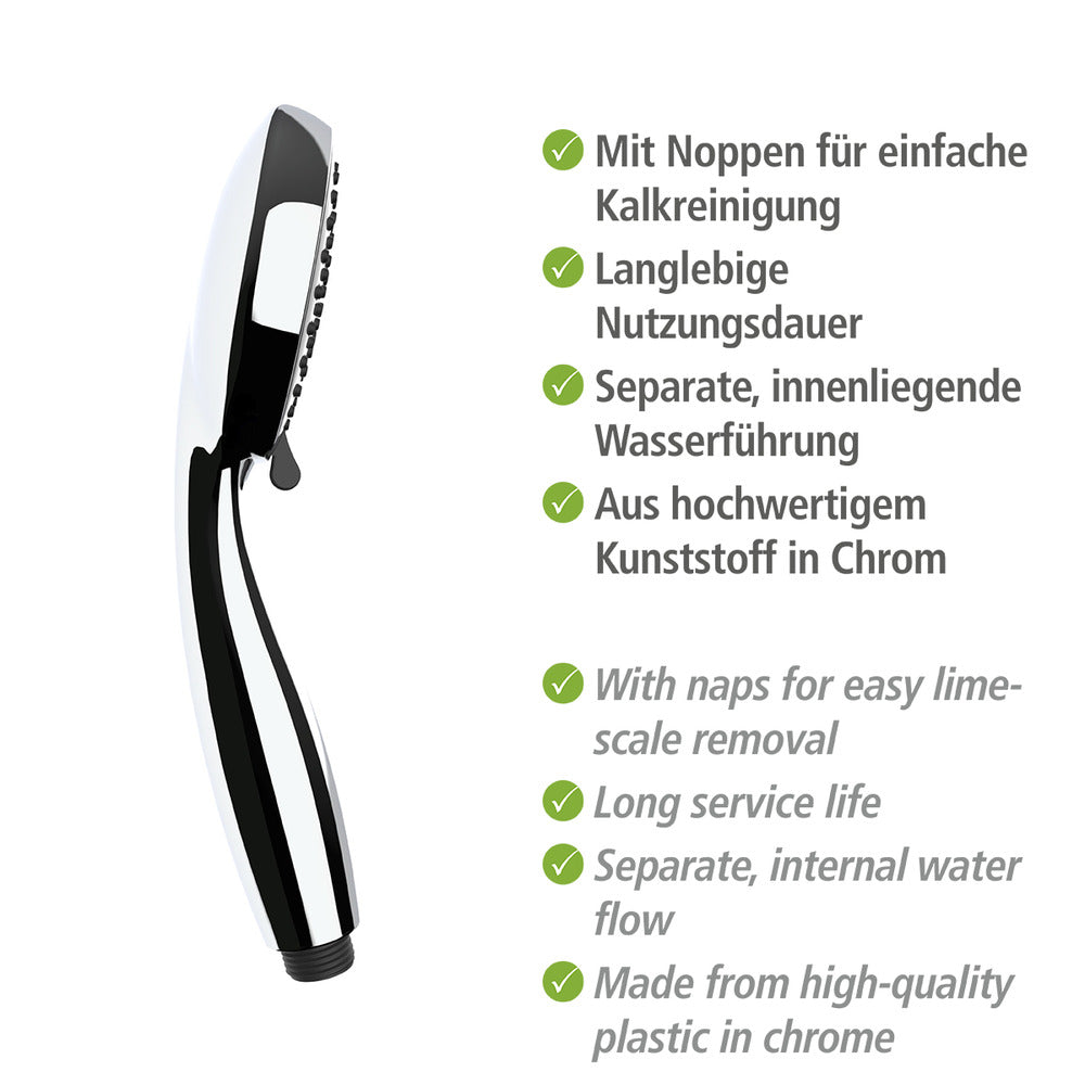 Dusjhode Basic grå Ø 10 cm ABS montert på dusj