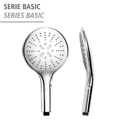 Dusjhode Basic krom Ø 15 cm regndusjeffekt bakside