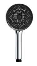 Dusjhode Softwater Ø12 cm krom/svart forfra