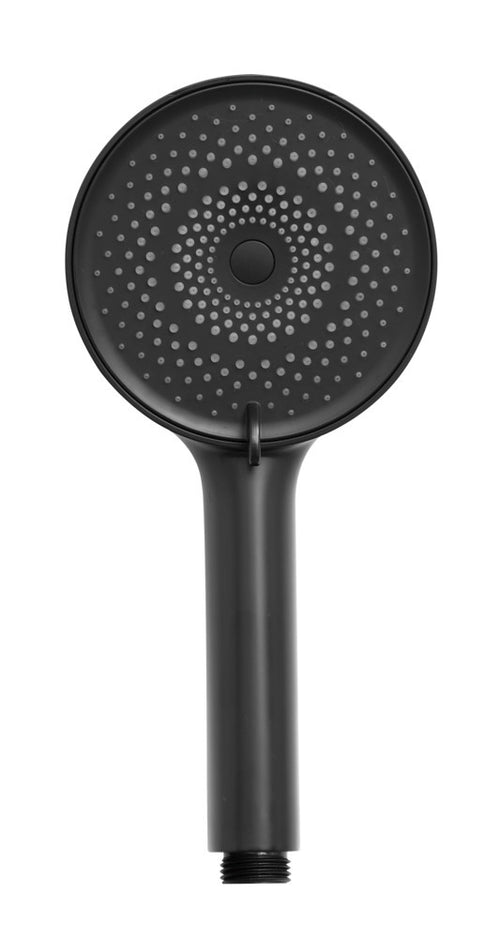 Dusjhode Softwater Ø12 cm svart matt foran