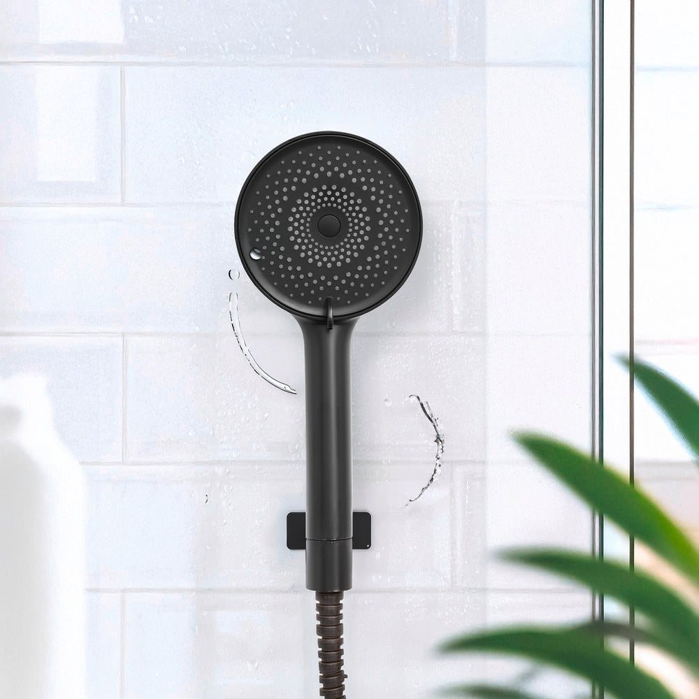 Dusjhode Softwater Ø12 cm svart matt profilbilde