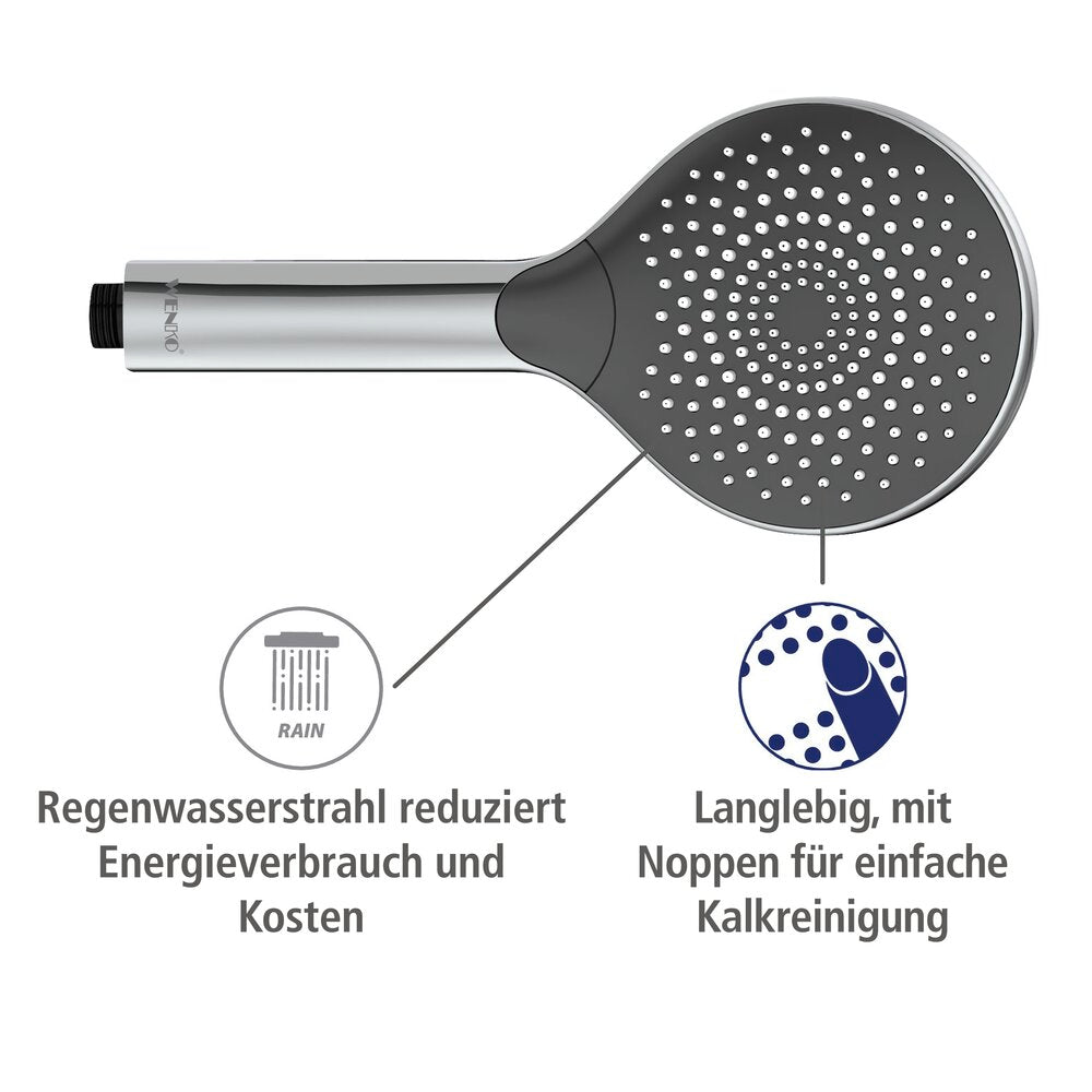 Dusjhode vannbesparende krom Ø 12 cm ABS fra WENKO nærbilde
