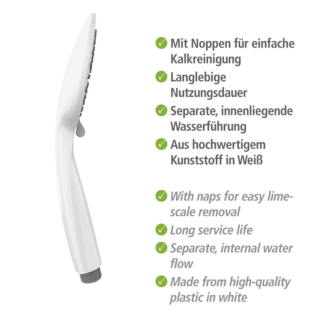 Dusjhode Young hvit Ø 11 cm ABS montert