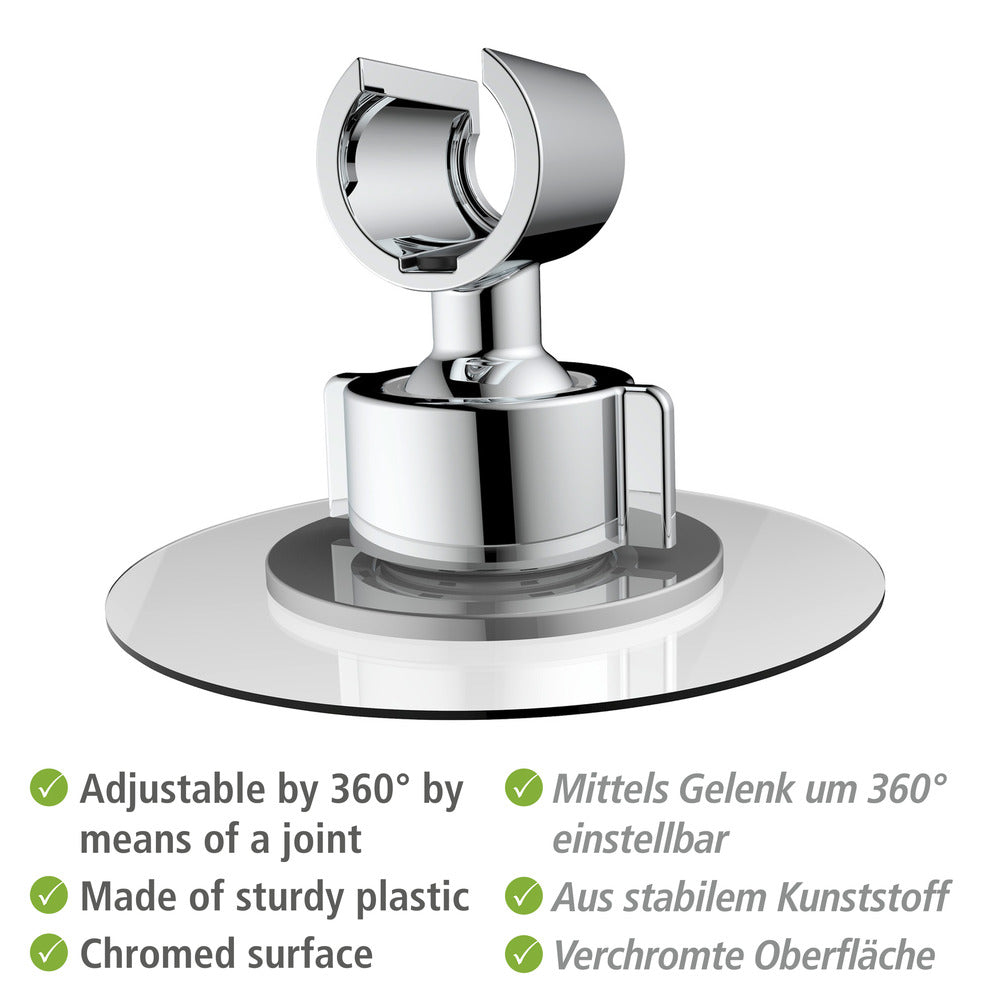 Detalj av kromfinish på Dusjhodeholder 360° krom uten boring ABS