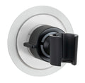 Dusjhodeholder 360° svart uten boring ABS - WENKO forfra