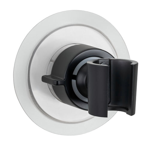 Dusjhodeholder 360° svart uten boring ABS - WENKO forfra