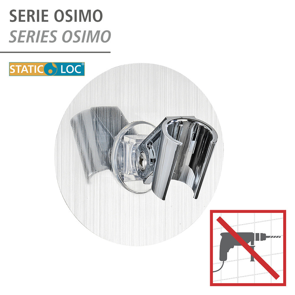 Dusjhodeholder Static-Loc Osimo uten boring krom bakside
