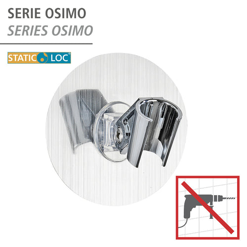 Dusjhodeholder Static-Loc Osimo uten boring krom bakside