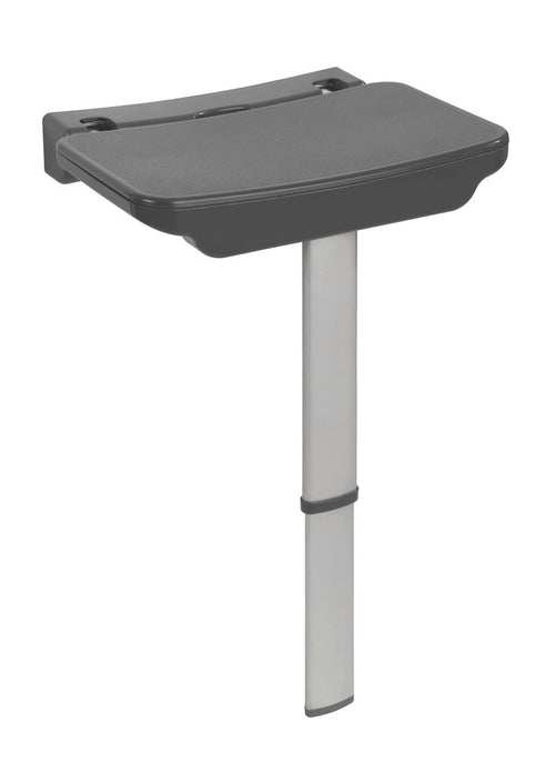 Dusjklappsete aluminium grå 120 kg bæreevne Secura Premium Wenko forfra