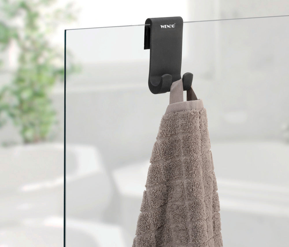 Detaljbilde av Dusjkrok Verna Duo silikon svart - Wenko i moderne design