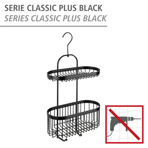 Dusjkurv Classic Plus svart metall med rustbeskyttelse - Wenko bakside