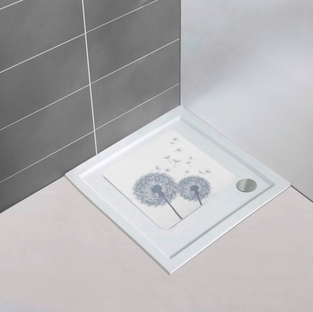 Montert Dusjmatte Astera gummi hvit 54 x 54 cm i dusj