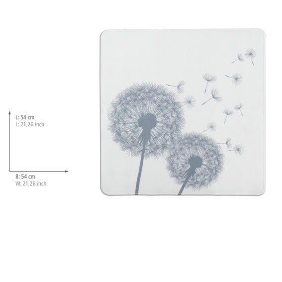 Nærbilde av mønster på Dusjmatte Astera gummi hvit 54 x 54 cm
