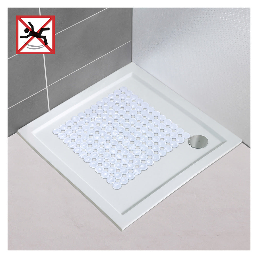Dusjmatte Belem hvit 54 x 54 cm PVC bakside