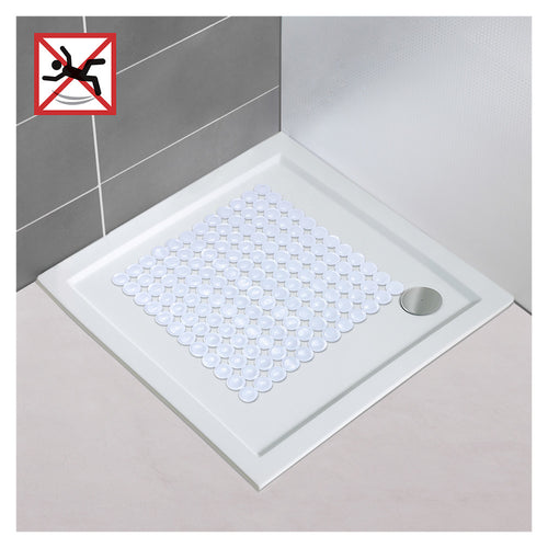 Dusjmatte Belem hvit 54 x 54 cm PVC bakside