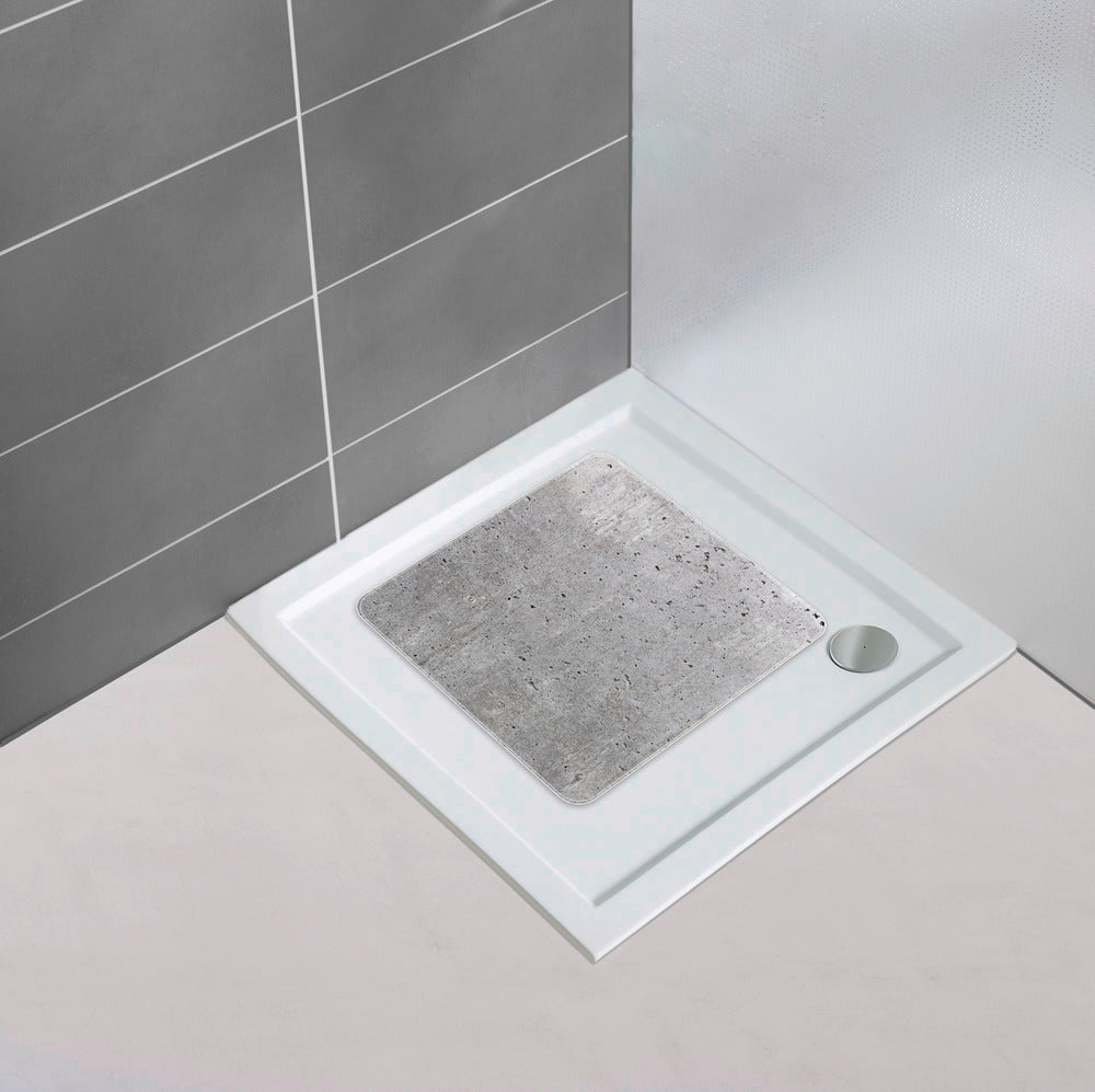 Dusjmatte Concrete 54 x 54 cm gummi bakside