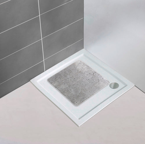 Dusjmatte Concrete 54 x 54 cm gummi bakside