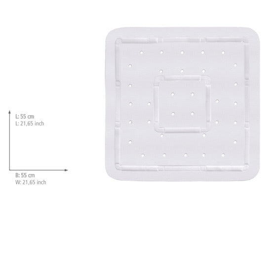 Dusjmatte Florida hvit sklisikker PVC detalj av overflate
