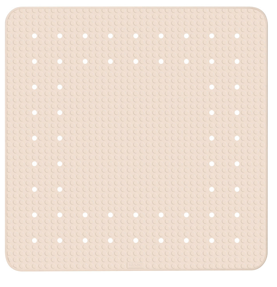 Dusjmatte Mirasol beige 54 x 54 cm sklisikker gummi forfra