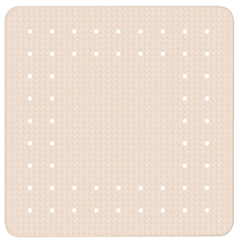 Dusjmatte Mirasol beige 54 x 54 cm sklisikker gummi forfra