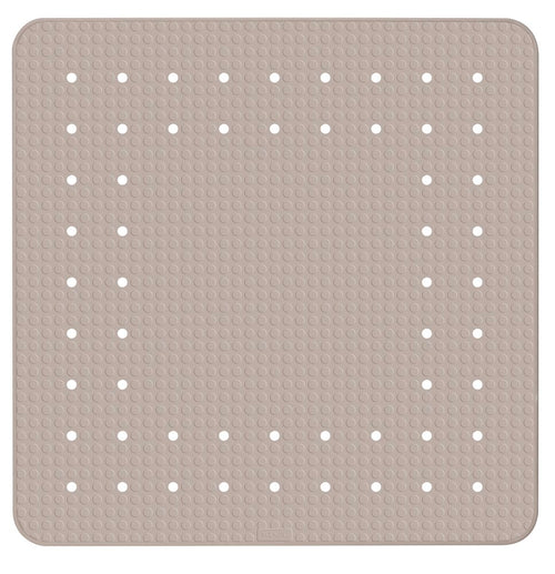 Dusjmatte Mirasol taupe 54 x 54 cm sklisikker gummi forfra
