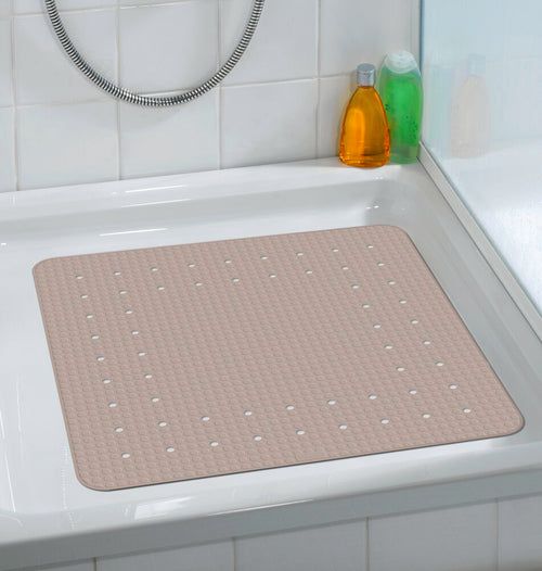 Dusjmatte Mirasol taupe bakside med sklisikker overflate