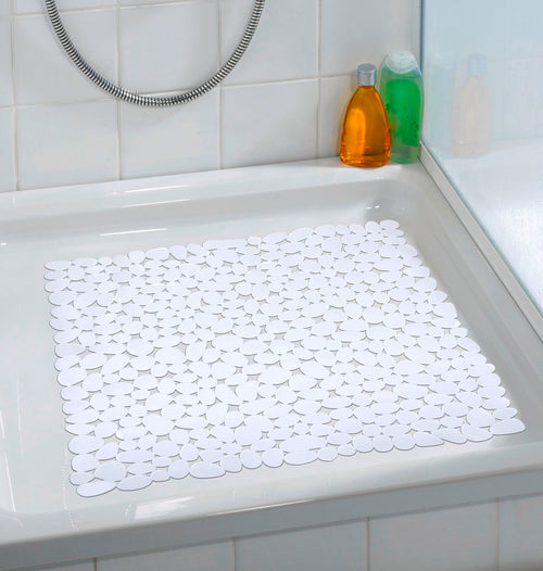 Bakside av Dusjmatte Paradise hvit 54 x 54 cm PVC
