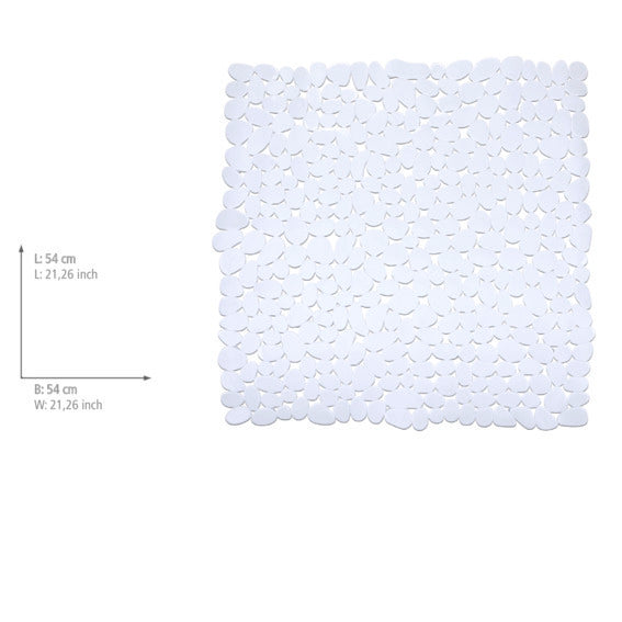 Dusjmatte Paradise hvit 54 x 54 cm PVC montert i dusj