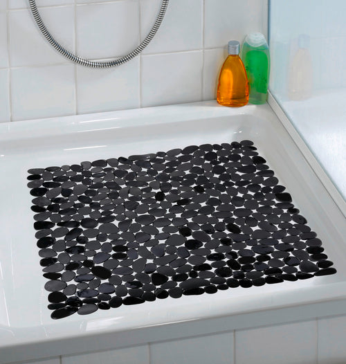 Bakside av Dusjmatte Paradise svart 54 x 54 cm PVC
