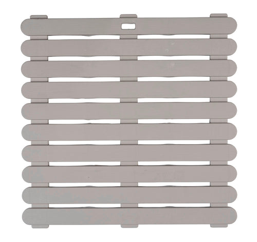 Dusjmatte plast taupe inne og ute Wenko forfra