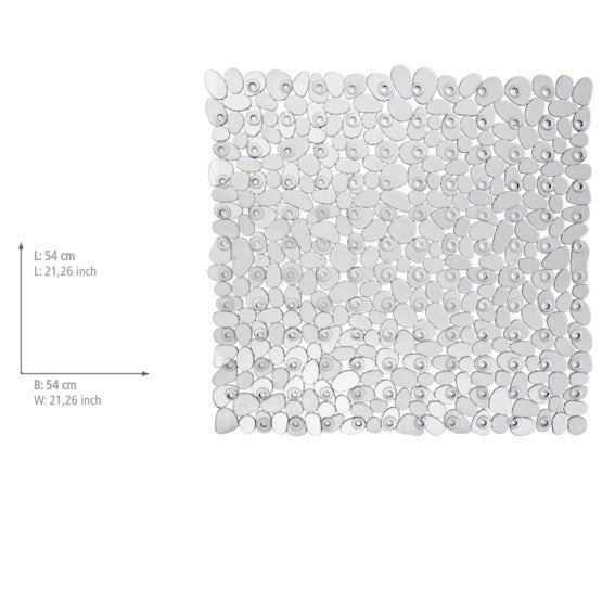 Dusjmatte sklisikker Paradise transparent 54x54 cm montert
