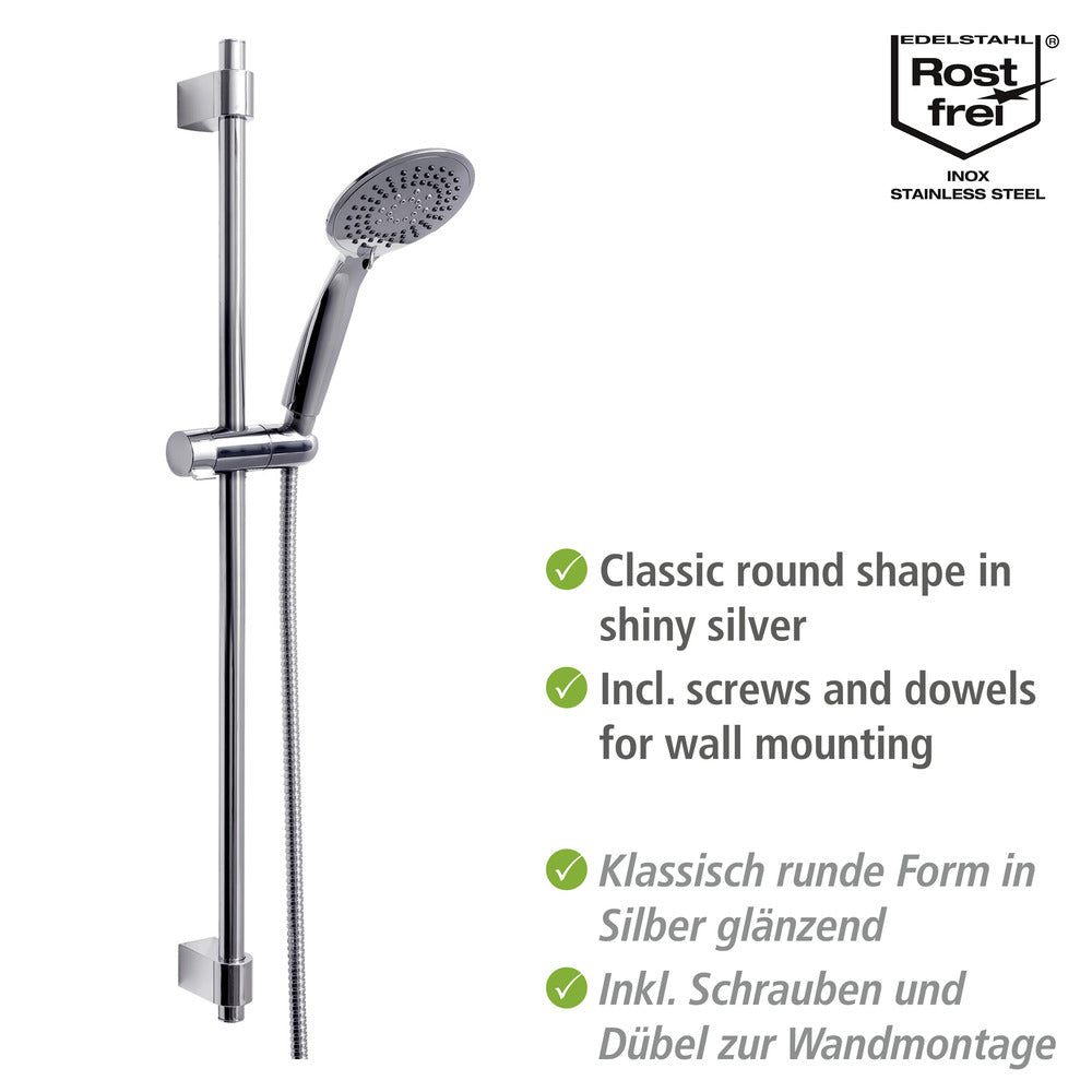 Montert Dusjsett Young krom 66 cm rustfritt stål i baderom