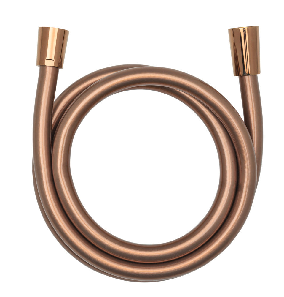 Dusjslange roségull 175 cm med metallisk finish - Wenko forfra