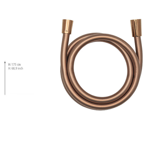 Dusjslange roségull 175 cm med metallisk finish - Wenko bakside